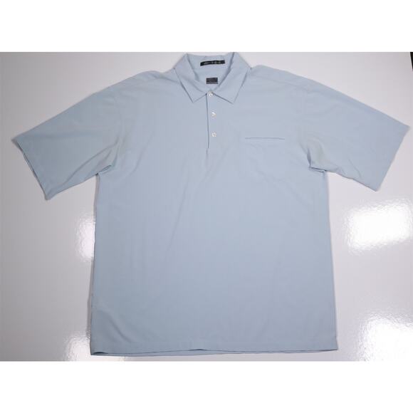 Tiger Woods Nike Golf DriFit Light Blue Performance Polo Shirt Men's Large - Picture 2 of 7